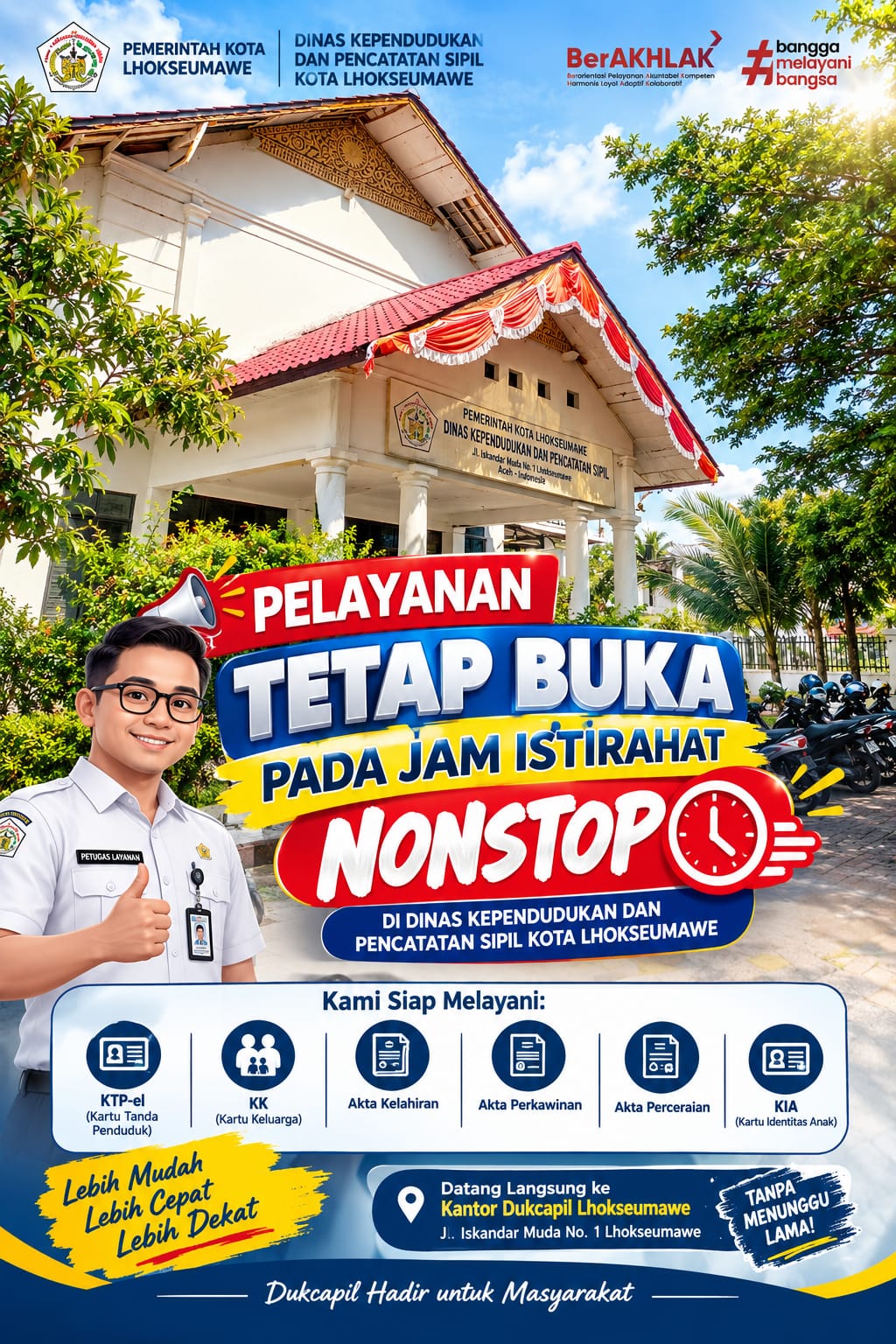 Pelayanan Nonstop Disdukcapil Mulai Tanggal 28 September 2026